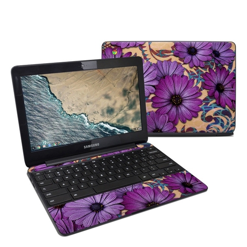 DecalGirl SCB3-DAISDAM Samsung Chromebook 3 Skin - Daisy Damask