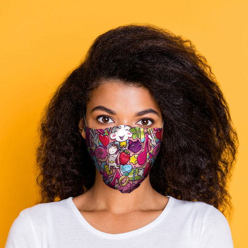 Sweet Teen Unicorn Face Covering - Large