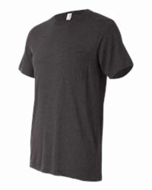 Bella-Canvas C3021 Mens Jersey Short Sleeve Pocket Tee- Dark Grey Heat
