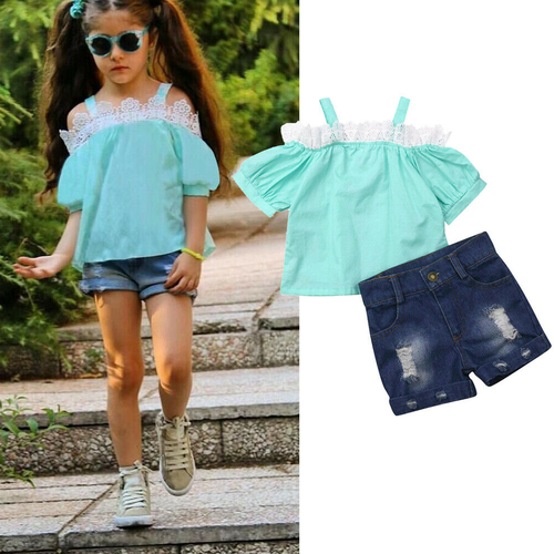 2 7Y Toddler Girl Kids Summer Outfits Clothes Sets