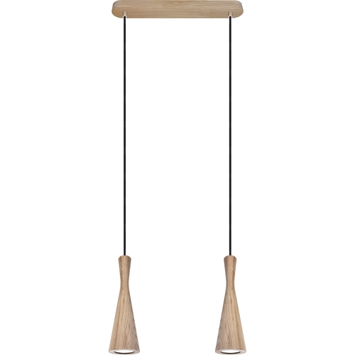 Hanging lamp oak Vegas 2p