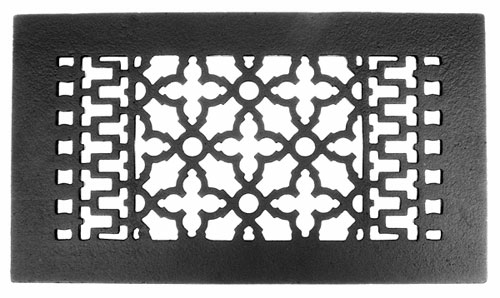 Acorn GRBBG 12" x 6" Cast Iron Decorative Grille - Black