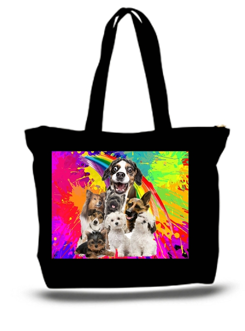 Pets On Parade Large Tote New Zipper Bag