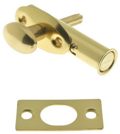 Idh by St. Simons 28500-3NL Solid Brass Mortise Door Bolt, Polishe