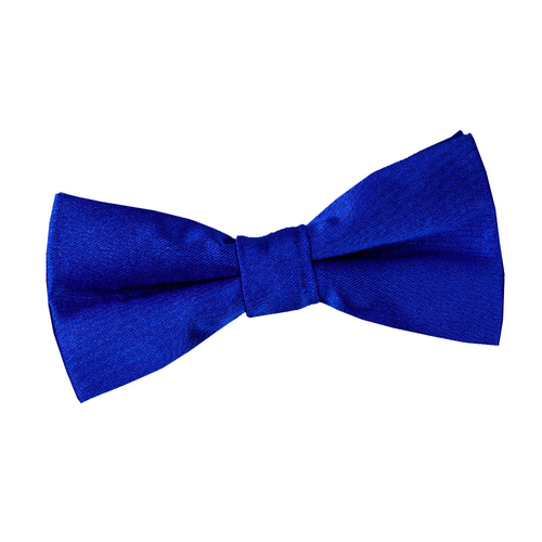 Plain Satin Pre-Tied Bow Tie - Boys - Royal Blue