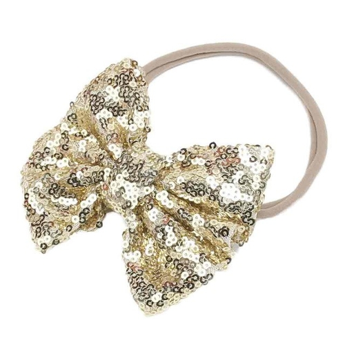 Lovely Baby girl headband shiny Sequins Bowknot