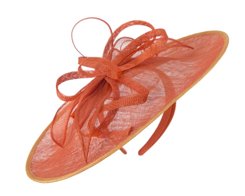 Large orange fascinator