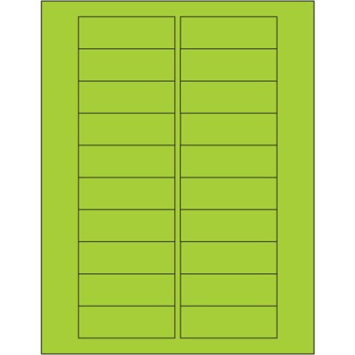 Tape Logic LL174GN 3 x 1 in. Fluorescent Green Rectangle Laser Labels 