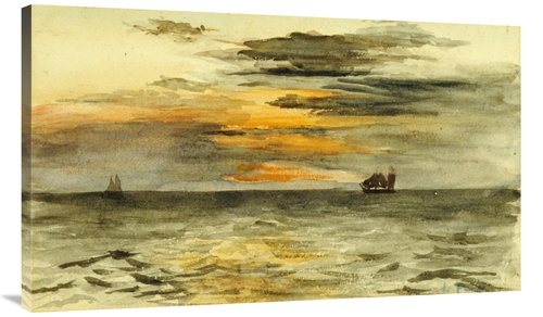 Global Gallery GCS-268210-44-142 44 in. Sunrise Off Japan Art Print - 