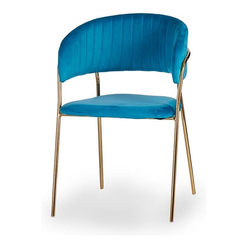 Chair Blue Golden Polyester Iron (49 x 80,5 x 53 cm)