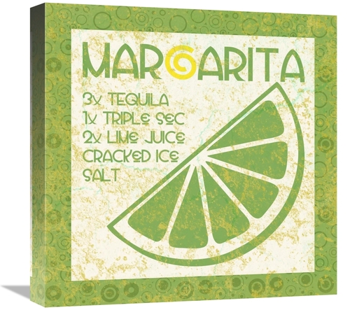 Global Gallery GCS-458096-1818-142 18 x 18 in. Cocktail Recipes - Marg