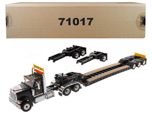International HX520 Tandem Tractor Black with XL 120 Lowboy Trailer