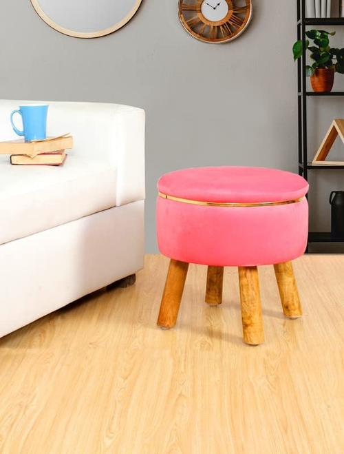 Ottoman Stool for Living Room Sitting Footrest Seat Pouf Foam Stool