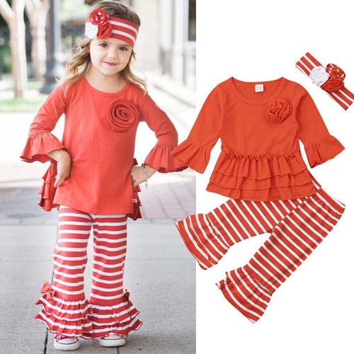 Fashion Toddler Kids Baby Girls Autumn Cotton Sets