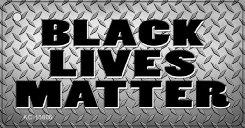 Smart Blonde KC-13606 1.5 x 3 in. Black Lives Matter Diamond Plate Nov