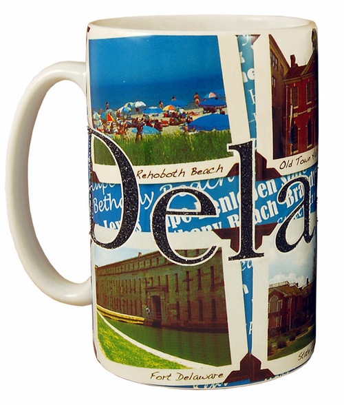 Americaware SMDEL01 Delaware 18 oz Tall Color Etched Mug