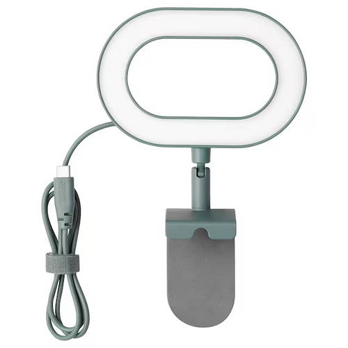 LED ring lamp, dimmable/turquoise