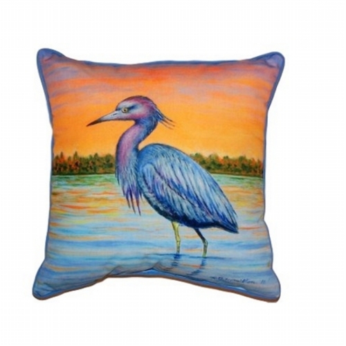 Betsy Drake HJ493 Heron & Sunset Large Indoor & Outdoor Pillow - 16 x