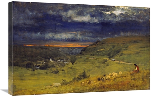 Global Gallery GCS-268155-30-142 30 in. Sunset at Etretat, Normand