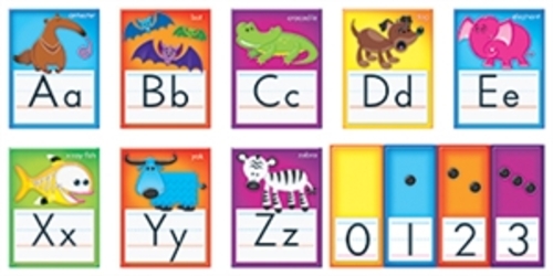 Trend Enterprises T-8265 Awesome Animals Alphabet Cards Std- Manuscrip