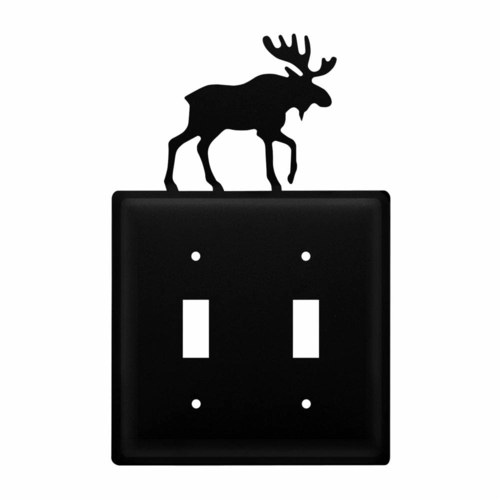 Wrought Iron Moose Double Switch Cover