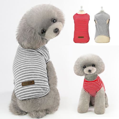 Cute Dog Clothes Striped Cotten Puppy Cat T shirt