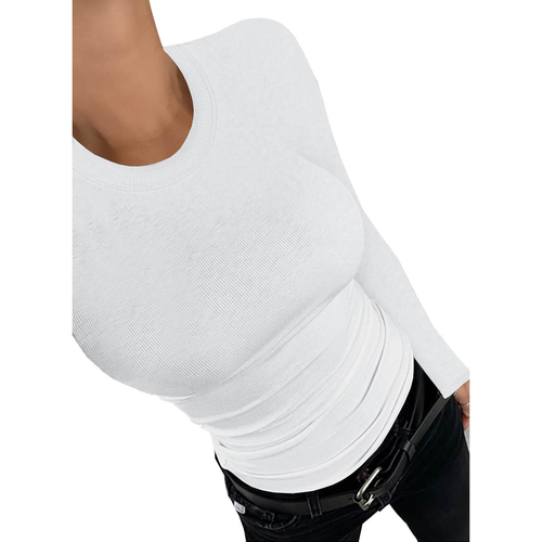 Fall Winter T-Shirts for Women Long Sleeve Round Neck 