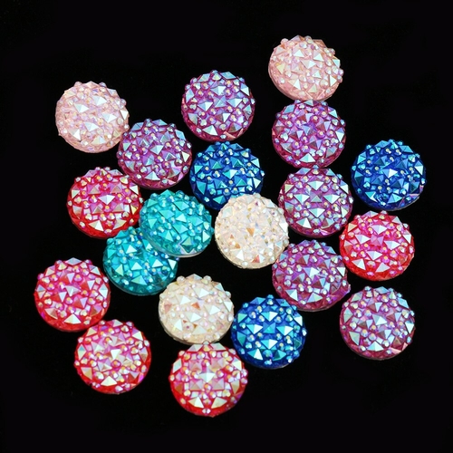 2019NEW 40pcs/Pack 12mm Resin Round Flatback