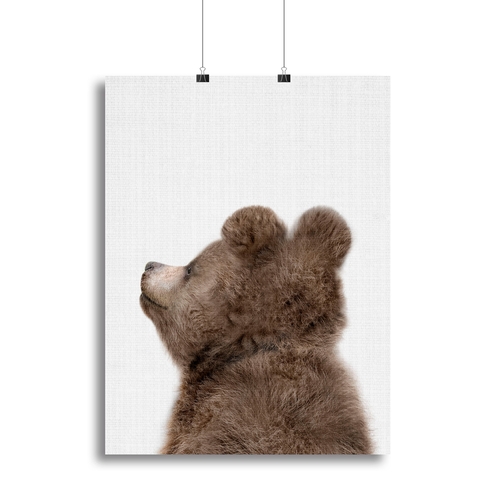 Peekaboo Baby Bear Back Canvas Print or Poster