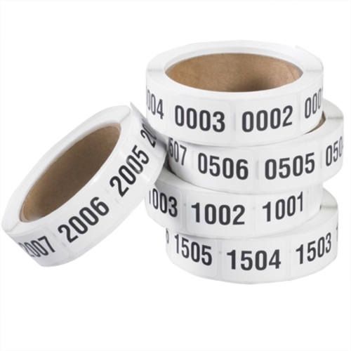 Tape Logic DL1245 1 x 1.50 in. 2001-2500 Consecutive Numbered Labels&#