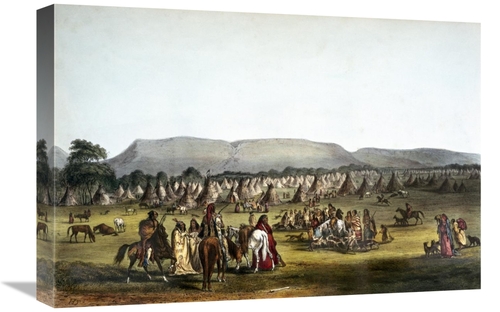 Global Gallery GCS-278535-22-142 22 in. Encampment of Piekann Indians 