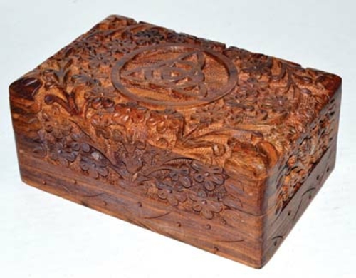 Triquetra Wooden Carved Box