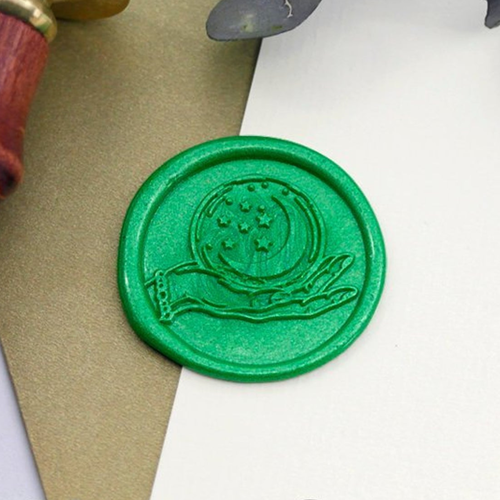 Moon and Stars Magic Universe Metal Stamp / Wedding Wax Seal Stamp