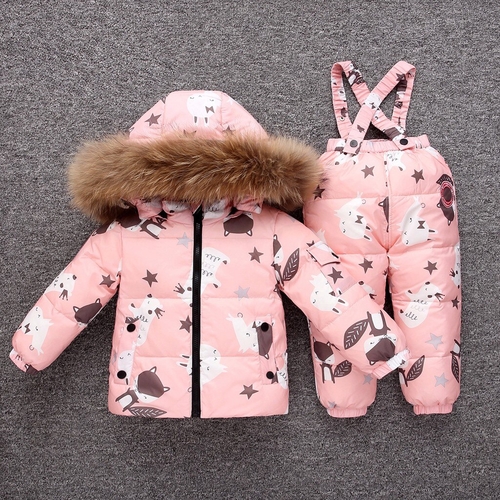 Toddler Boy Clothes Winter Faux Fur Hooded Parka