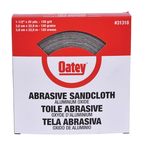 Oatey 2830271 25 Yards x 1.5 in. 120 Grit Aluminum Oxide Sanding Cloth