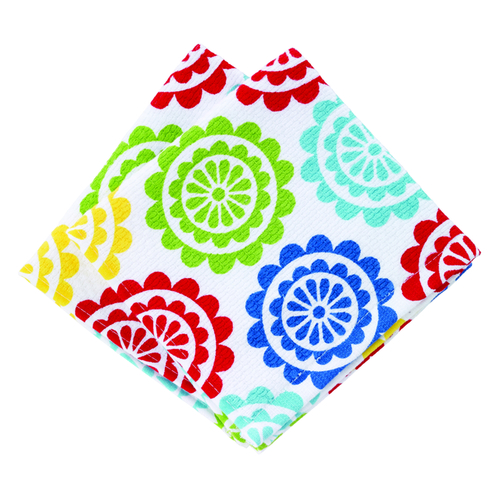 T-Fal 6517676 Multicolor Cotton Dish Cloth - 2 per Pack & Pack of 3