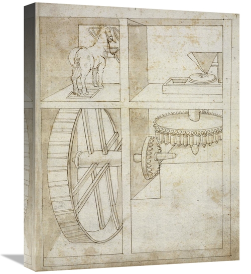 Global Gallery GCS-454999-1620-142 16 x 20 in. Folio 43 - Mill Powered