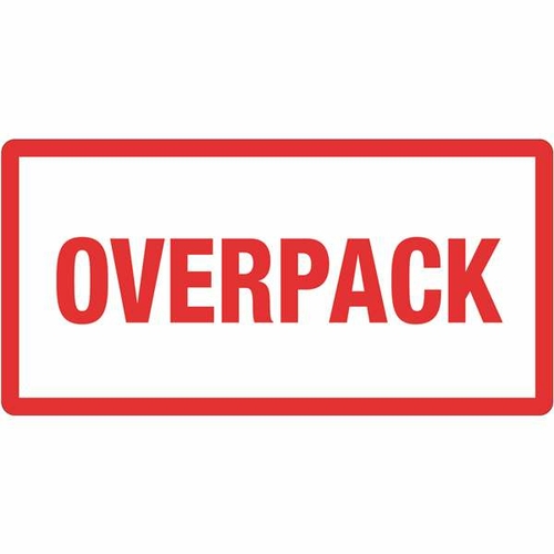 Tape Logic DL1374 3 x 6 in. - Overpack Labels, Red & White - Roll 