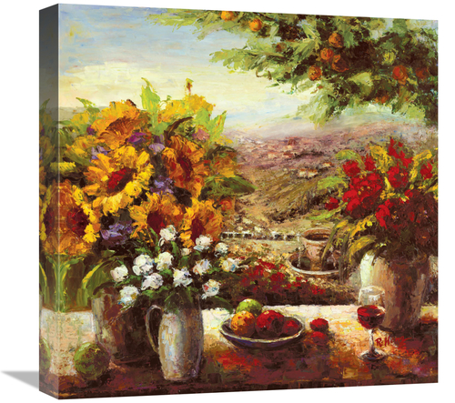 Global Gallery GCS-128081-1818-142 18 x 18 in. Sunflowers with Fruit &