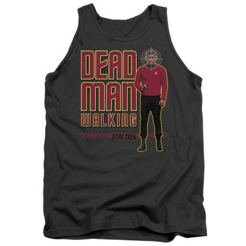 Trevco Star Trek-Dead Man Walking - Adult Tank Top - Charcoal- Medium