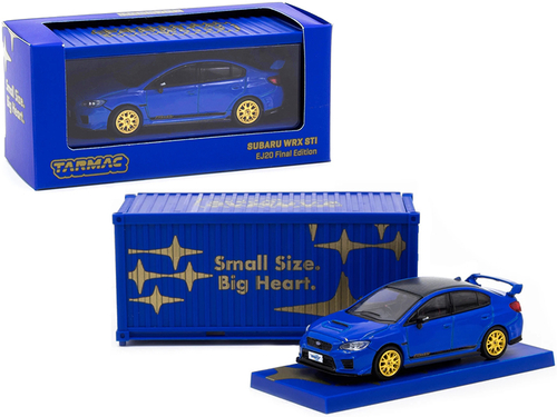 Subaru WRX STi EJ20 Final Edition Blue with Gold Wheels with Container