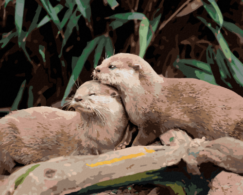 Paint by Numbers - OTTERS BY THE WATER