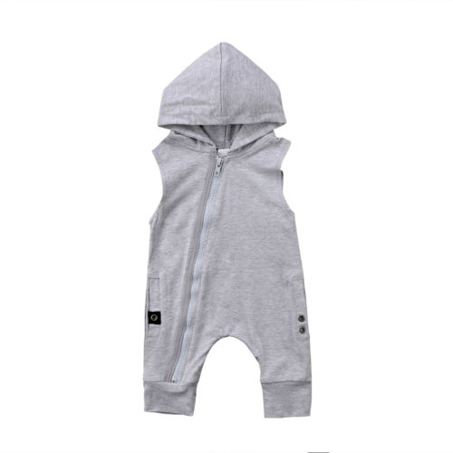 Baby Boys Girl Infant Hooded Sleeveless