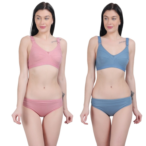 Women Bikini C Cup Non Padded Bra & Panty Women Non Padded Lingerie