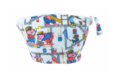 Animal Design Cotton Printed Cosmetic & Travel Pouch