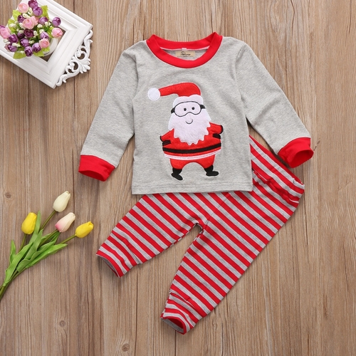 Kids Baby Boy Girl Christmas Clothing Set Toddler
