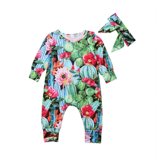 Infant Baby Girls  Printing One piece Romper 