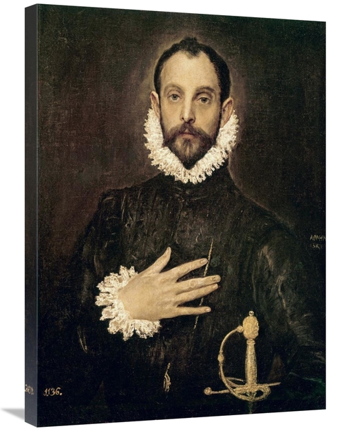 Global Gallery GCS-277479-30-142 30 in. Knight with His Hand on His Br