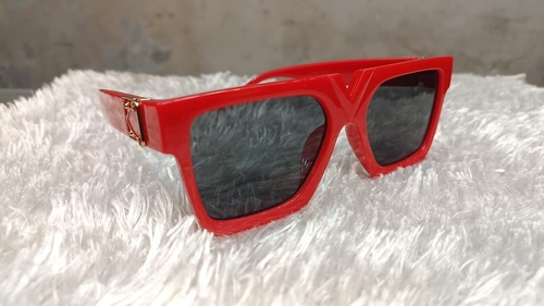 Uv Protection Ultra Lightweight Rectangular Polarized Sunglasses-Red
