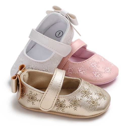 Baby Girls Leather Shoes Princess Bowknot Soft